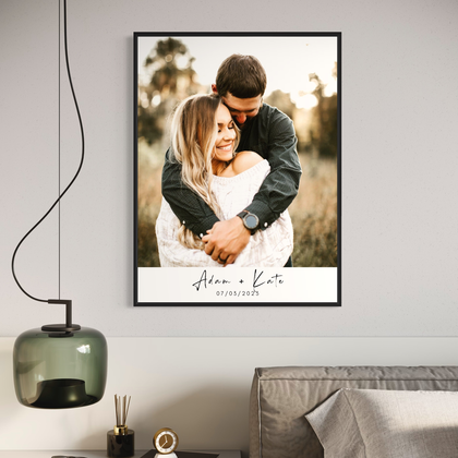 Personalized wall art for couples, family, newborn, and travel photos