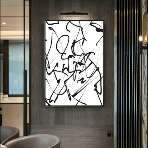 Abstract Ink Art Wall Canvas