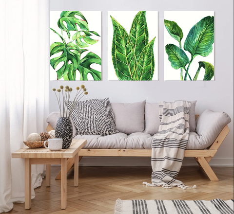 Tropical Botanical Modern Canvas Wall Art
